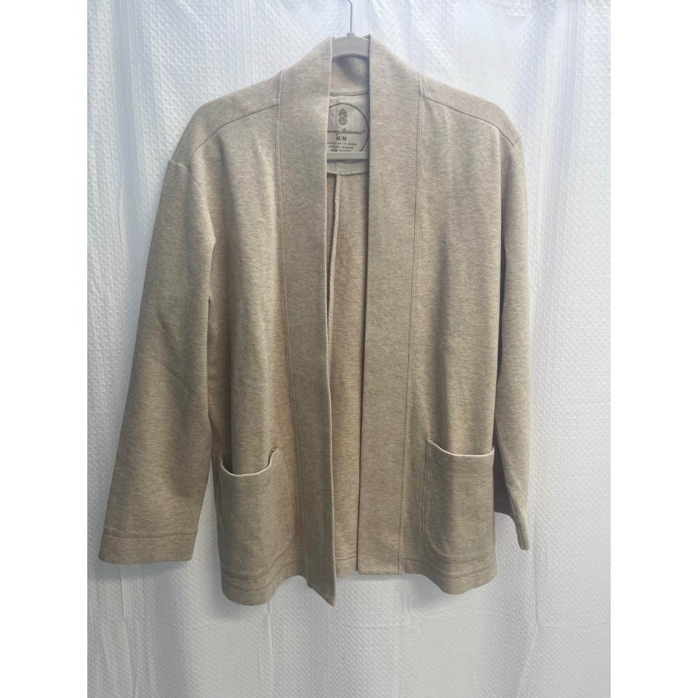 Tommy Bahama Aruba LS Open Cardigan Oatmeal Heather SW222050 Medium NWT Coastal